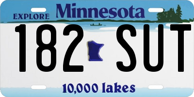 MN license plate 182SUT