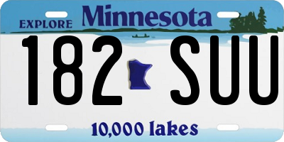 MN license plate 182SUU