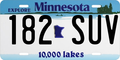 MN license plate 182SUV