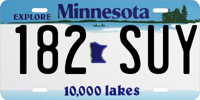 MN license plate 182SUY