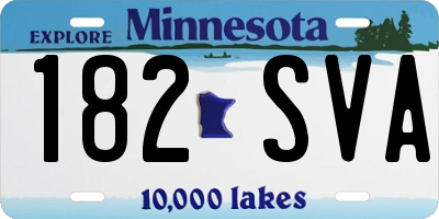 MN license plate 182SVA