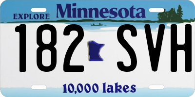 MN license plate 182SVH