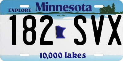 MN license plate 182SVX