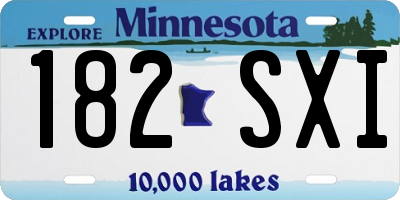 MN license plate 182SXI