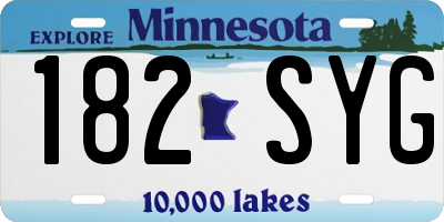 MN license plate 182SYG
