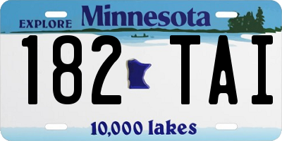 MN license plate 182TAI