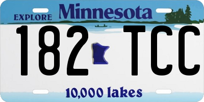 MN license plate 182TCC