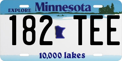 MN license plate 182TEE