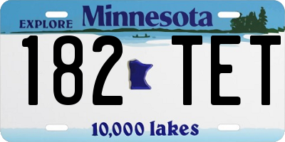 MN license plate 182TET