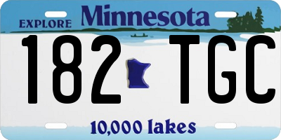 MN license plate 182TGC