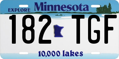 MN license plate 182TGF