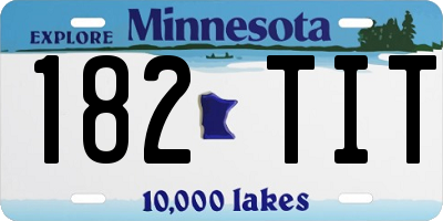 MN license plate 182TIT