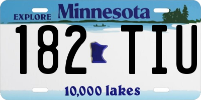 MN license plate 182TIU