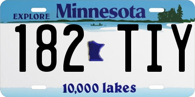 MN license plate 182TIY
