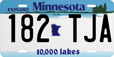 MN license plate 182TJA