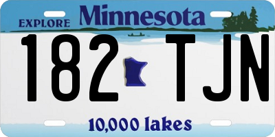 MN license plate 182TJN
