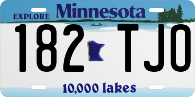 MN license plate 182TJO