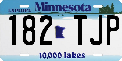 MN license plate 182TJP