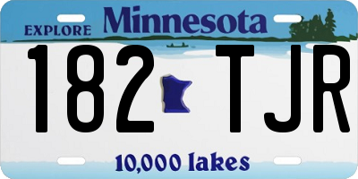 MN license plate 182TJR