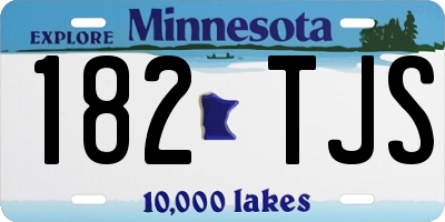 MN license plate 182TJS
