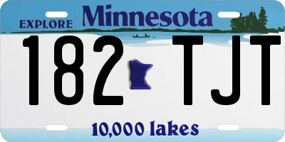 MN license plate 182TJT