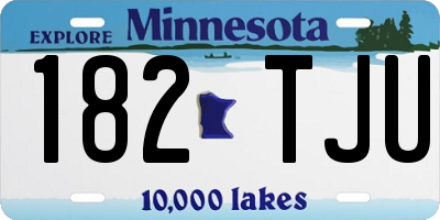 MN license plate 182TJU