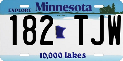 MN license plate 182TJW
