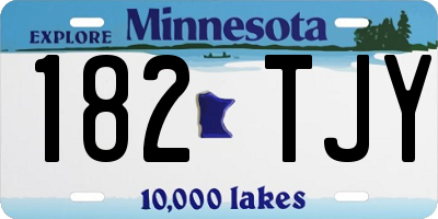 MN license plate 182TJY
