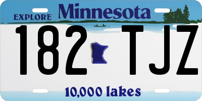 MN license plate 182TJZ