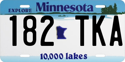 MN license plate 182TKA