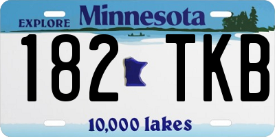 MN license plate 182TKB