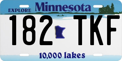 MN license plate 182TKF