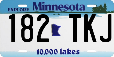 MN license plate 182TKJ