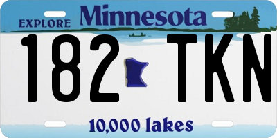 MN license plate 182TKN
