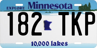MN license plate 182TKP