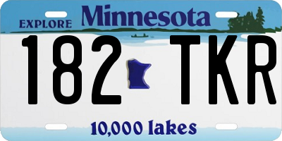 MN license plate 182TKR