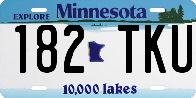 MN license plate 182TKU