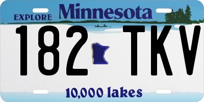 MN license plate 182TKV