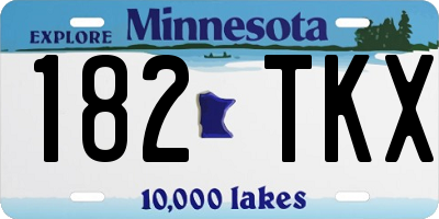 MN license plate 182TKX