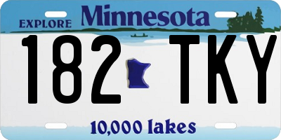 MN license plate 182TKY
