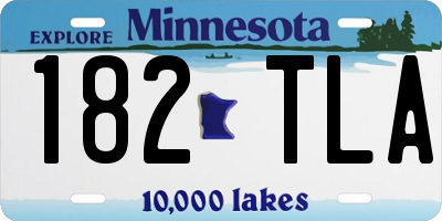 MN license plate 182TLA