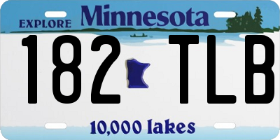 MN license plate 182TLB