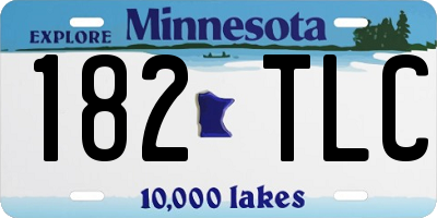 MN license plate 182TLC