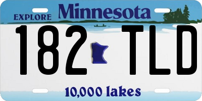 MN license plate 182TLD