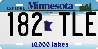 MN license plate 182TLE