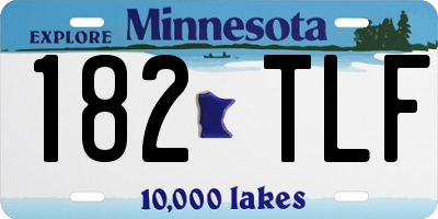 MN license plate 182TLF