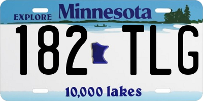 MN license plate 182TLG