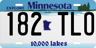 MN license plate 182TLO