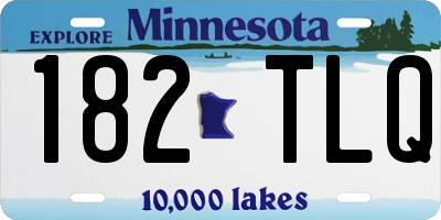 MN license plate 182TLQ