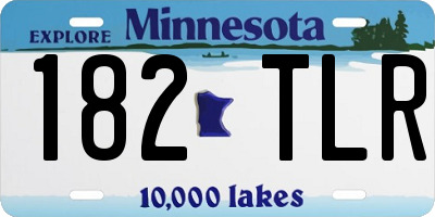 MN license plate 182TLR